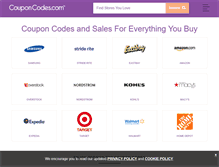 Tablet Screenshot of couponcodes.com